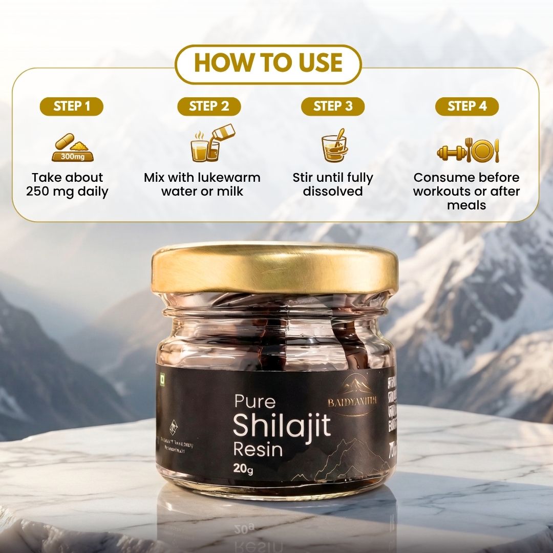 Baidyaviita Pure Himalayan Shilajit - 20 Gm (30 Servings)